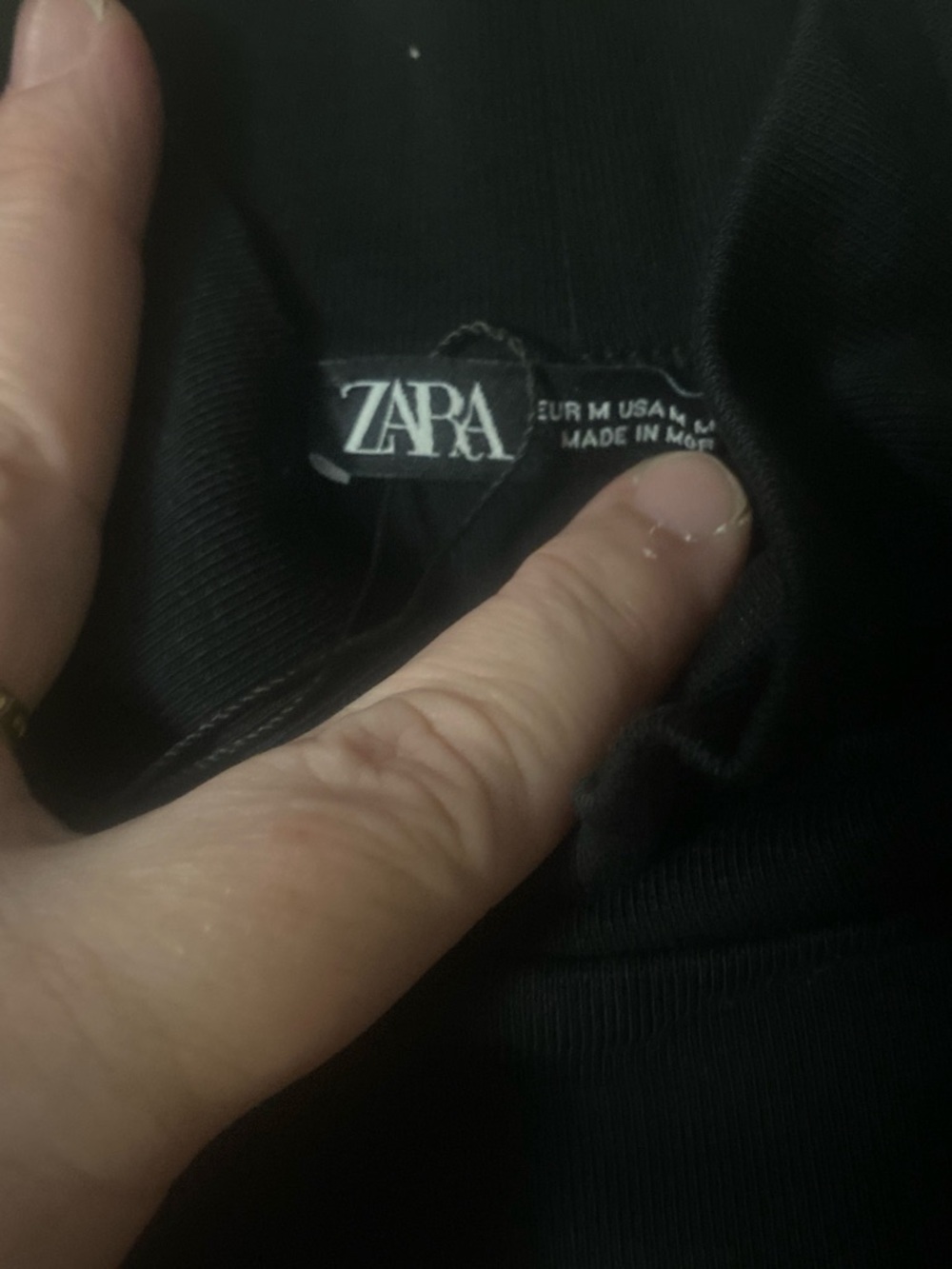 Black Turtleneck Top - Classic Lightweight Knit by Zara - Picture 4 of 6
